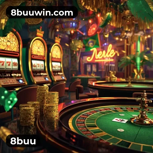 Imagem promocional da 8buu mostrando a plataforma e suas vantagens